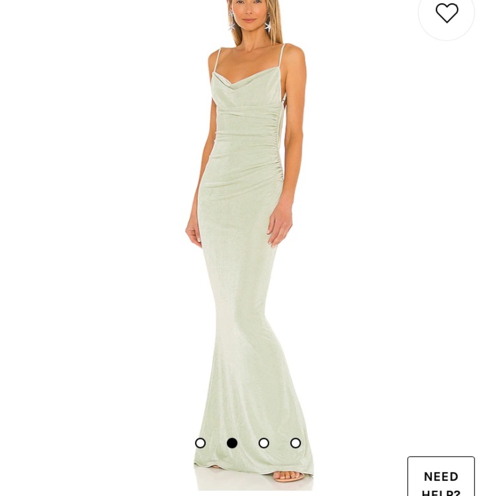 Katie May Surreal Gown in sage green. Size S. NWT